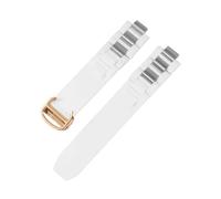 ROUHO Silicone Watch Strap Waterproof Rubber Watch Band Stainless Steel Folding Clasp Buckle Soft for Cartier 21 Chronoscaph A9