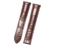 ROUHO Soft & Durable Replacement Watch Strap Embossed Genuine Leather Watch Band for Omega Seamaster Diver 300M Aqua Terra Prestige-Brown 18mm