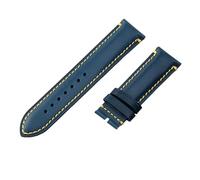 ROUHO Soft Genuine Leather Watch Strap Durable Classic Replacement Men's Watches Bracelet for Citizen JY8037 JY8031 CB5848 AT8040-Blue 23mm