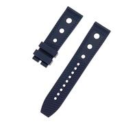 ROUHO Soft Silicone Watch Strap Watch Accessories Replacement Watch Band for BREITLING SUPEROCEAN AV-ENG-ER-Blue 22mm