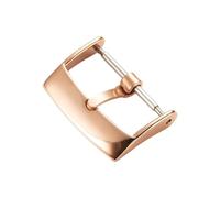 ROUHO Solid Stainless Steel Replacement Watch Accessories Men's Women's Watch Straps Pin Buckle for Omega-Rose Gold 16mm