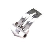 ROUHO Solid Stainless Steel Watch Clasp - Adjustable Folding Watch Buckle Accessory for TAG Heuer-Silver 20mm