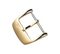 ROUHO Solid Stainless Steel Watch Pin Buckle - Replacement Leather & Silicone Straps Clasp for Jaeger-LeCoultre Master-Gold 1 18mm