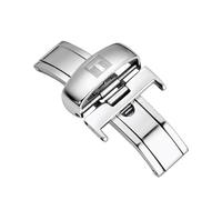 ROUHO Stainless Steel Butterfly Deployment Watch Buckle Durable Fold-Over Watch Clasp Converter for Tissot Le Locle-Silver 10mm