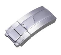 ROUHO Stainless Steel Deployment Clasp, Replacement Watch Strap Buckle for Rolex Daytona Submariner GMT-Polished Silver 18 x 9 x 20mm