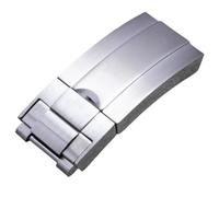ROUHO Stainless Steel Deployment Clasp, Replacement Watch Strap Buckle for Rolex Daytona Submariner-Matt Sillver 18 x 9 x 20mm