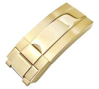ROUHO Stainless Steel Deployment Clasp, Replacement Watch Strap Buckle for Rolex Submariner Oyster-Gold 18 x 9 x 20mm