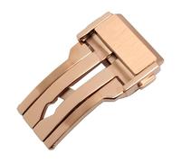 ROUHO Stainless Steel Deployment Watch Buckle Folding Watchband Replacement Buckle Accessory for Hublot Big Bang Classic Fusion-Rose Gold 18mm