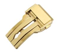ROUHO Stainless Steel Deployment Watch Buckle Folding Watchband Replacement Buckle Accessory for Hublot Big Bang Classic Fusion-Gold 22mm