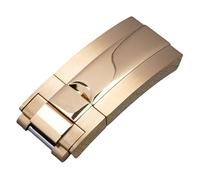 ROUHO Stainless Steel Deployment Watch Buckle Watchband Folding Clasp for Rolex Daytona Oyster-Rose Gold 16 x 9 x 18mm