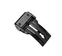 ROUHO Stainless Steel Folding Buckle Double Push Button Watch Replacement Clasp Watch Accessories for HUBLOT Big Bang - Black 22mm