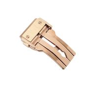 ROUHO Stainless Steel Folding Buckle Double Push Button Watch Replacement Clasp Watch Accessories for HUBLOT Big Bang - Rose Gold 18mm