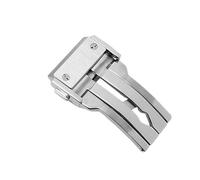 ROUHO Stainless Steel Folding Buckle Double Push Button Watch Replacement Clasp Watch Accessories for HUBLOT Big Bang - Silver 18mm