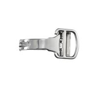 ROUHO Stainless Steel Folding Watch Buckle - Replacement Watch Strap Buckle Accessory for Cartier Ballon Bleu Tank-Silver 12mm