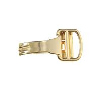 ROUHO Stainless Steel Folding Watch Buckle - Replacement Watch Strap Buckle Accessory for Cartier Ballon Bleu Tank-Gold 12mm