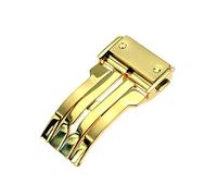 ROUHO Stainless Steel Folding Watch Clasp - Replacement Watch Buckle & Repair Accessory for Hublot Big Bang-Gold 24mm