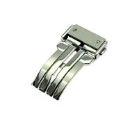 ROUHO Stainless Steel Folding Watch Clasp - Replacement Watch Buckle & Repair Accessory for Hublot Big Bang-Silver 24mm