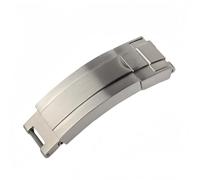 ROUHO Stainless Steel Glide Lock Watchband Buckle - 16 x 9mm Extendable Deployment Watch Clasp for Rolex Submariner GMT Yacht-Master