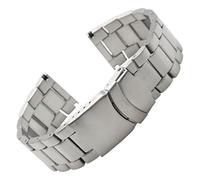 ROUHO Stainless Steel Men's Watch Bracelet Waterproof Diving Watch Strap Compatible with Hamilton Khaki Frogman-Silver 22MM