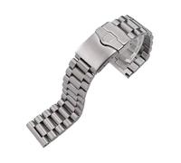 ROUHO Stainless Steel Men's Watch Strap Adjustable Folding Clasp Chain Metal Watch Bracelet for TAG Heuer Carrera Aquaracer 3000 Monaco-20mm