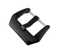 ROUHO Stainless Steel Pin Buckle Watch Strap Clasp Rust-Resistant Replacement Watch Accessory for Panerai-Polished Black 26mm