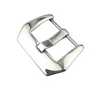 ROUHO Stainless Steel Pin Buckle Watch Strap Clasp Rust-Resistant Replacement Watch Accessory for Panerai-Polished Silver 26mm