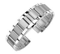 ROUHO Stainless Steel Watch Accessories Deployment Clasp Men's Metal Watch Bracelet for Montblanc TimeWalker Heritage 1858-Silver 2 21mm