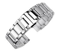 ROUHO Stainless Steel Watch Accessories Deployment Clasp Men's Metal Watch Bracelet for Montblanc TimeWalker Heritage 1858-Silver 3 23mm