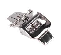 ROUHO Stainless Steel Watch Deployment Clasp Replacement Durable Fold-Over Watch Buckle for Jaeger-LeCoultre-Silver 18mm
