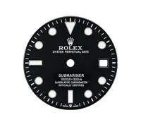 ROUHO Stainless Steel Watch Dial 8215 Automatic Movement Modding Accessory Metal Watch Face 29mm Luminous Date Window Replacement for Rolex Submariner - A10