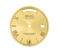 ROUHO Stainless Steel Watch Dial Metal Watch Face 8285 Movement Day Date Window 31mm Repairing Spare Component for Seiko