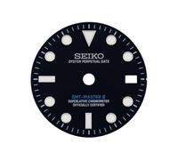 ROUHO Stainless Steel Watch Dial NH34 GMT Movement Component 28.5mm Luminous Metal Watch Face Date Window Watchmaking Spare for Seiko - A4