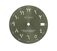 ROUHO Stainless Steel Watch Dial NH35 Movement Metal Watch Face 28.5mm Arabic Hindi Numerals Date Window Repair Component Spare for Seiko - A4