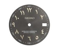 ROUHO Stainless Steel Watch Dial NH35 Movement Metal Watch Face 28.5mm Arabic Hindi Numerals Date Window Repair Component Spare for Seiko - A12