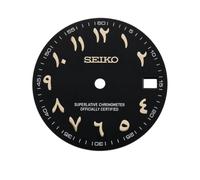 ROUHO Stainless Steel Watch Dial NH35 Movement Metal Watch Face 28.5mm Arabic Hindi Numerals Date Window Repair Component Spare for Seiko - A2