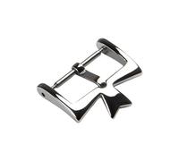 ROUHO Stainless Steel Watch Pin Buckle Replacement Durable Leather & Silicone Straps Clasp for Vacheron Constantin-Silver 16mm