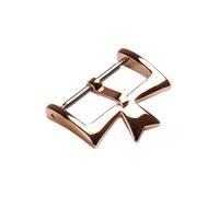 ROUHO Stainless Steel Watch Pin Buckle Replacement Durable Leather & Silicone Straps Clasp for Vacheron Constantin-Rose Gold 16mm
