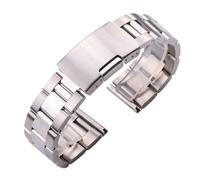 ROUHO Stainless Steel Watch Strap 16mm-30mm Metal Replacement Bracelet Solid Link Wristband Straight End for Sevenfriday - Silvery 22mm