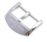 ROUHO Stainless Steel Watch Strap Clasp Replacement Pin Buckle, Rubber Watch Strap Adjustment Buckle for Breitling Avenger Blackbird-Silver 18mm