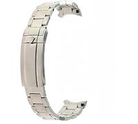 ROUHO Stainless Steel Watch Strap Glide Lock Deployment Clasp Metal Strap for Rolex Submariner Daytona Cosmic Timing-21mm