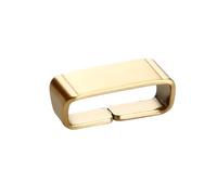 ROUHO Stainless Steel Watch Strap Keeper - Smartwatch Band Retainer Loop & Fastener Rings for Casio G-Shock DW5600/5610/6900-Gold 22mm