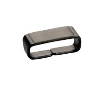 ROUHO Stainless Steel Watch Strap Keeper - Smartwatch Band Retainer Loop & Fastener Rings for Casio G-Shock DW5600/5610/6900-Black 20mm