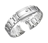 ROUHO Stainless Steel Watch Strap Metal Bracelet Band 20mm 21mm Replacement Curved End Brushed Polished Solid Links for Rolex Submariner - A1 20mm