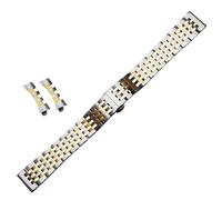 ROUHO Stainless Steel Watch Strap Metal Replacement Bracelet Link Band Curved Straight End for Tissot Le Locle T41