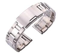ROUHO Stainless Steel Watch Strap Metal Replacement Bracelet Solid Link Wristband Straight End for SevenFriday - Silvery 16mm