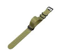 ROUHO Ultra-Durable Nylon Watch Strap Quick Drying Adjustable Replacement Sport Watchband for Luminox 3581 8821 8831 3051-Green + Black Buckle 22mm