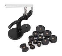 ROUHO Watch Press Set Back Case Cover Press Closer Watchmaker Presser Remover Holder Repair Tool with 12 Dies