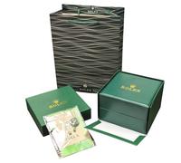 ROUHO Watch Storage Box Wooden Presentation Set with Tabletop Display Cushion and Carry Bag for Rolex Yacht-Master