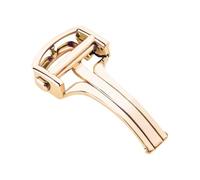 ROUHO Watch Strap Deployment Buckle, Quick Release Double Push Button, Stainless Steel Replacement Folding Clasp for Cartier Ballon Bleu Santos-Rose Gold 18mm