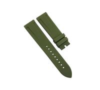 ROUHO Waterproof 20mm Silicone Rubber Watch Strap, Breathable Sport Replacement Band with Quick Release Spring Bar for Citizen BN0151-09L BN0150-28E-Deep Green